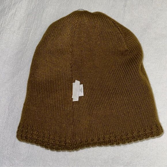 LEVI’S Camo Olive Green Ribbed Knit Super Soft Reversible Beanie Hat - Picture 9 of 10